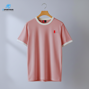 Men <b>Ringer</b> <b>T</b>-<b>Shirt</b> 100% Cotton 180 GSM Contrast Collar Custom Logo Retro Style Tee - Product Image 2