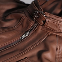 Blouson aviateur marron OEM en peau de mouton pour hommes ceinture personnalisée vêtements d'extérieur en cuir de qualité supérieure pour l'hiver fabriqué au Pakistan Sialkot