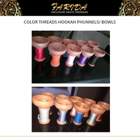 Chicha Farida au design unique, de luxe, durable, de haute qualité, fabriquée à la main en argile égyptienne, avec des fils colorés, des fûts/bols pour une distribution de chaleur optimale