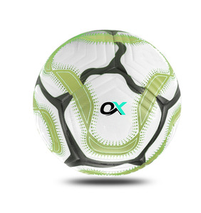 Oxva Industries Ballon de football blanc et bleu léger, écologique, à rebond élevé, résistant aux rayures, avec chambre à air en butyl, cousu à la machine en PVC - Product Image 3