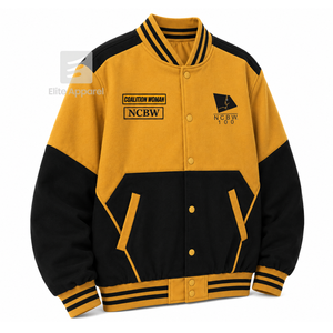Custom NCBW Coalition <b>Women</b> Windbreaker embroidered logo blue & gold Casual Style for female with polyester lining - Product Image 2