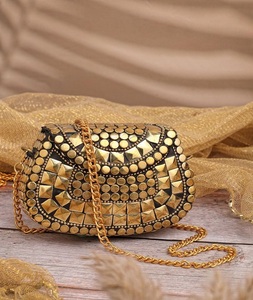 Bolsos de mano de noche para mujer, de nácar, metalizados, con mosaico y kundan, estilo indio, multicolor, de f s i - Product Image 6
