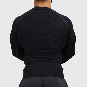 Camiseta de Compresión de Manga Larga para Hombre, Estilo 2026, Color Liso, Algodón y Elastano, Cuello Redondo, en Oferta a Precios Bajos - Product Image 4