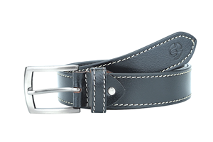 Ceinture en cuir pour homme avec boucle à ardillon simple, personnalisable avec logo, vente en gros - Product Image 3