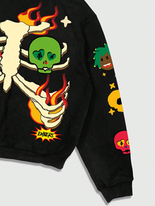 Sudadera con capucha y cremallera completa de algodón de 300 g/m² para hombre, personalizada con estampado en relieve y bordado, del fabricante - Product Image 4