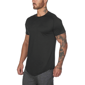 T-shirt décontracté en coton pour homme, col rond, manches courtes, léger, confortable, couleur unie, haut d'été, livraison directe d'usine - Product Image 1