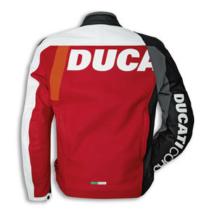 Chaqueta de Motociclismo Ducati de Cuero, Impermeable, Estampada, Unisex para Adultos - Product Image 2