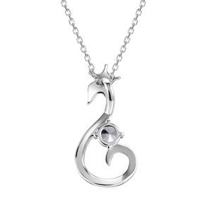 Nouveau collier pendentif <span class=keywords><strong>Le</strong></span> Swan en argent sterling 925 serti de diamants en moissanite éblouissants pour femmes, bijoux Destiny - Product Image 2