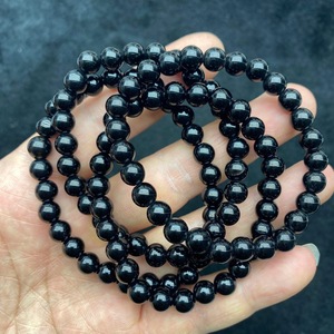 Natural Black Onyx Beaded Bracelet Wholesale Stretch Elastic Crystal Bracelet for <b>Men</b> Women Protection Healing Jewellery Bulk, - Product Image 1