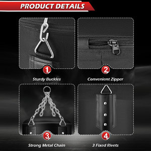 Sac de frappe de boxe en cuir durable de bonne qualité, nouvelle arrivée, personnalisable pour entraînement de boxe et de kick-boxing - Product Image 3