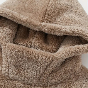 Custom Mens <b>Sherpa</b> Fleece Anti-Pilling 370g Hoodie Warm Teddy Pullover Quarter Zip Oversized Plush Winter Casual Sweatshirt - Product Image 6