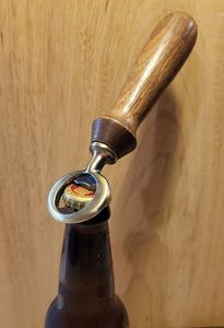 Factory Custom logo Stainless Steel Wall Natural Wooden Magnet Custom Bottle <b>Opener</b> - Product Image 3