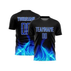 Fournisseur direct d'usine, ensemble d'uniformes de football à manches courtes en polyester sublimé à 100 %, prix abordable, nouveau style - Product Image 5