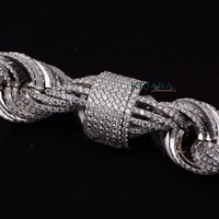Collier en argent plaqué avec perles de culture d'eau de mer et moissanite, bijoux de luxe personnalisés pour femmes, idéal pour mariages et cadeaux – Vente en gros