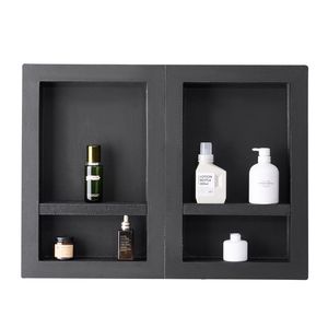 Mensola da Doccia Moderna Spessa 4 Pollici 16x24 Pollici, Ripiano Mobile per Bagno, Porta Sapone e Shampoo, 2 Pezzi, Incasso a Parete - Product Image 1