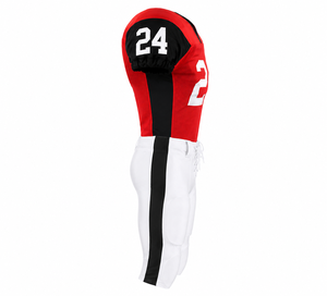 Conjunto de Uniforme de Fútbol Americano Unisex Rojo y Negro, 24 Pantalones Blancos, Equipo de Protección de Poliéster, Talla Adulto, Alta Calidad, Transpirable - Product Image 3