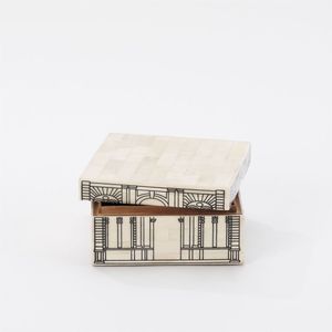 Boîte à bijoux artisanale de haute qualité en os incrusté, design oriental, forme carrée, os naturel, boîtes de rangement décoratives colorées - Product Image 3