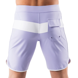 Shorts de bain pour hommes, blanc lavande, à séchage rapide, avec cordon de serrage, légers, pour sports nautiques - Product Image 2