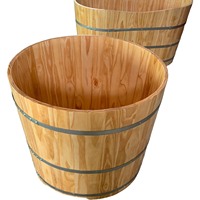 Envi Hot Tub EV01T Baignoire en bois de pin ronde avec 40 jets, autoportante, prix abordable pour la vente en gros, fabriquée au Vietnam