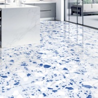Carreaux de sol extérieurs en céramique terrazzo brillants modernes 600 x 600 mm, isolation thermique, garantie 5 ans, certifiés CE, pour salle, école, centre commercial