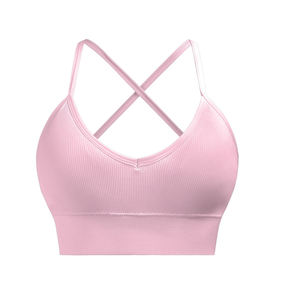 Lightweight High Support Yoga Sports Bra with Front Logo Breathable Quick Dry Fabric Custom Colors & Logo Custom Sizes for Women - Product Image 1