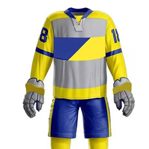 Uniforme Clásico de Hockey sobre Hielo, Jersey y Pantalones Duraderos y Cómodos, Paneles Reforzados, Tela Ligera, Perfecto para Entrenamiento - Product Image 2