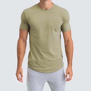 Camiseta de Manga Corta para Hombre, Corte Ajustado, Cuello Redondo, Color Sólido, Algodón Jersey, Estilo Casual, Transpirable, para Adultos - Product Image 4
