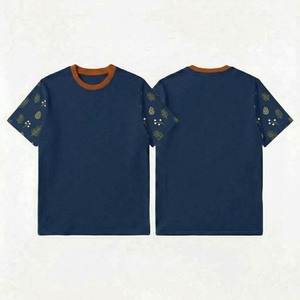 เสื้อยืดสตรีทแวร์ผู้ชาย แขนสั้น ผ้าคอตตอนหนา ทรงบ็อกซี่ สีพื้น เรียบง่าย สไตล์ยุโรป - Product Image 3