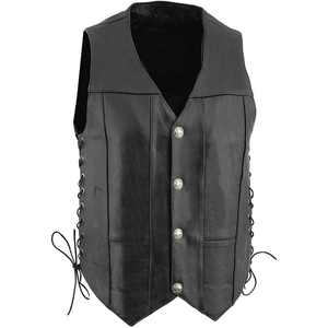Chaleco de Cuero Genuino Samroz Sports para Hombre, Cuello en V, Cierre de Cremallera, Transpirable, de Secado Rápido, Ajuste Personalizado, Ropa Exterior Informal de Invierno - Product Image 1