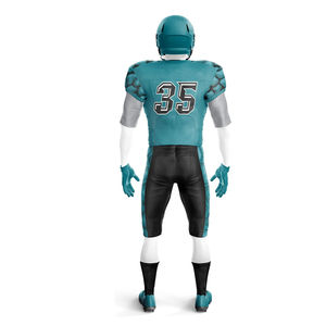 Maillot de football de protection style professionnel |   Maillot en mesh sublimé personnalisé avec manches courtes rembourrées |   Uniformes d'équipe avec logo brodé - Product Image 2