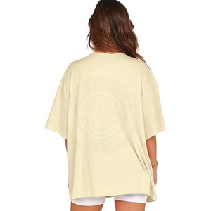T-shirts oversize pour femmes, coton doux personnalisé, coupe ample, manches courtes, hauts décontractés pour femmes, vêtements de rue d'été et usage quotidien - Product Image 5
