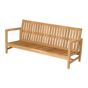 Banco de patio de madera de teca, banco de exterior con asiento de listones y sillón para jardín, villa, playa, hotel - Product Image 1