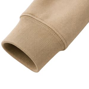 Sweat à capuche personnalisé pour homme, beige, en molleton de coton épais, imprimé graphique, style streetwear, fabrication de vêtements sous marque privée - Product Image 4