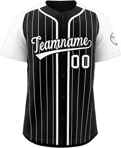 Camisetas de Béisbol Personalizadas con Estilo de Cepillado, Camiseta de Equipo con Botones Completos, Camisetas Deportivas con Nombre y Número Bordados - Product Image 1