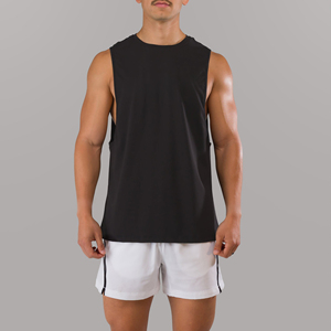 เสื้อกล้ามผู้ชาย คอวี ทรงหลวม ผ้าฝ้าย 100% สำหรับออกกำลังกาย ฟิตเนส โยคะ เล่นกีฬา เหมาะสำหรับฤดูร้อน - Product Image 4