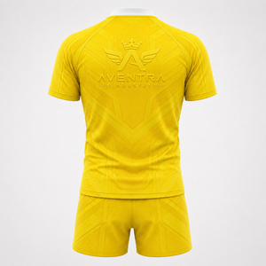 Ensemble uniforme de rugby haut de gamme : maillot et short en tissu polyester respirant et à séchage rapide pour l'entraînement en équipe et les ligues - Product Image 2
