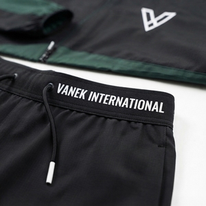 Ensemble short et sweat à capuche coupe-vent en polaire uni décontracté pour homme VANEK INTERNATIONAL, col en V, rose, vert, blanc, séchage rapide, 320g, sans couture - Product Image 5