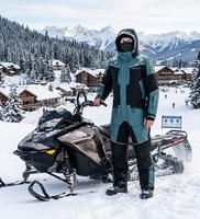 Combinaison de ski unisexe grande taille imperméable, respirante, coupe-vent, à capuche, avec coutures thermosoudées, pour l'hiver