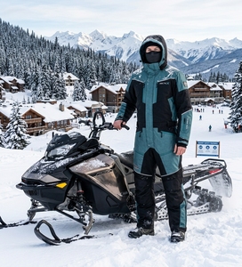 Mono de Esquí Impermeable, Transpirable y Cortavientos con Capucha, Traje de Snowboard con Costuras Selladas, Unisex, de una Pieza, para Moto de Nieve - Product Image 6