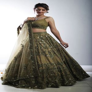 Couture Designer Plus Size | Wedding Lehenga Choli | Hand <b>Beaded</b> Lace | Multicolor | <b>Thread</b> Embroidery | Bridal Outfit Set - Product Image 1