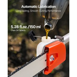 25CC 2 Stroke Gas-<b>Powered</b> Pole <b>Saw</b> 7 1/2 Inch Cordless Tree Trimmer with 12 Cutting Bar and 23 Fl.oz Fuel Tank Gas Chainsaw - Product Image 5