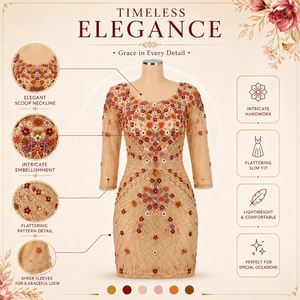 Luxury Embroidered Bodycon Mini Dress for Women Floral <b>Sequin</b> Cocktail Party Dress Designer Evening Wedding Birthday Celebration - Product Image 5