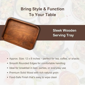 Bandeja Decorativa de Madera Moderna y Lujosa - Bandeja Rectangular de Metal para Servir en la Cocina y el Baño, Decoración de Alta Gama para el Hogar - Product Image 3