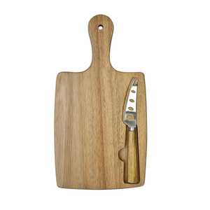 Tabla de cortar de madera de acacia con juego de cuchillos, tabla de picar de madera con mango, tabla de quesos para cocina, tabla de servir apta para alimentos - Product Image 4