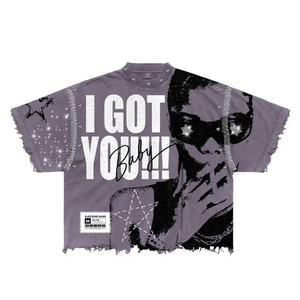 Camisetas Personalizadas de Alta Calidad para Hombre, Estilo Vintage, 100% Algodón, Logotipo Personalizado, Impresión Serigráfica, Tallas Grandes, Lavado Ácido - Product Image 4