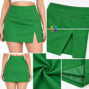 La mini-jupe pour femme, au style frais et moderne et à la coupe courte et épurée, est un excellent choix pour les garde-robes contemporains et les tenues simples (OEM). - Product Image 5