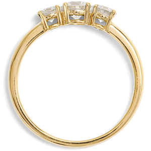 Bague Trilogie Trois Pierres en Diamant de Laboratoire Or Jaune Massif 14K VVS VS SI D G Bijoux de Luxe Fins OEM ODM Coupe Brillante pour Femme - Product Image 5