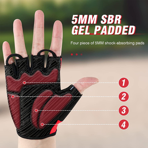 Gants de cyclisme unisexes en gros, gants de protection pour sports de plein air, gants de vélo demi-doigts, prix abordable, gants de cyclisme OEM - Product Image 3