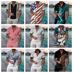 Conjunto Deportivo Casual de 2 Piezas para Hombre, Estampado en 3D, Tela Waffle, Shorts de Playa, Estilo Deportivo Holgado para Verano - Product Image 4