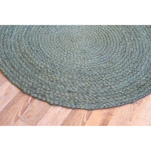 Factory Direct Round Jute Area Rug Solid Color Braided Flat Weave Eco Friendly Bohemian Style Living Room Decor - Product Image 6